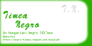 timea negro business card